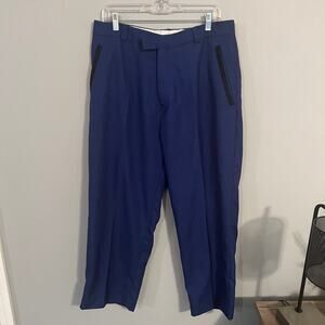 Stacy Adams Men's Blue Dress Pants Slacks Size 34 Rayon & Polyester Blend